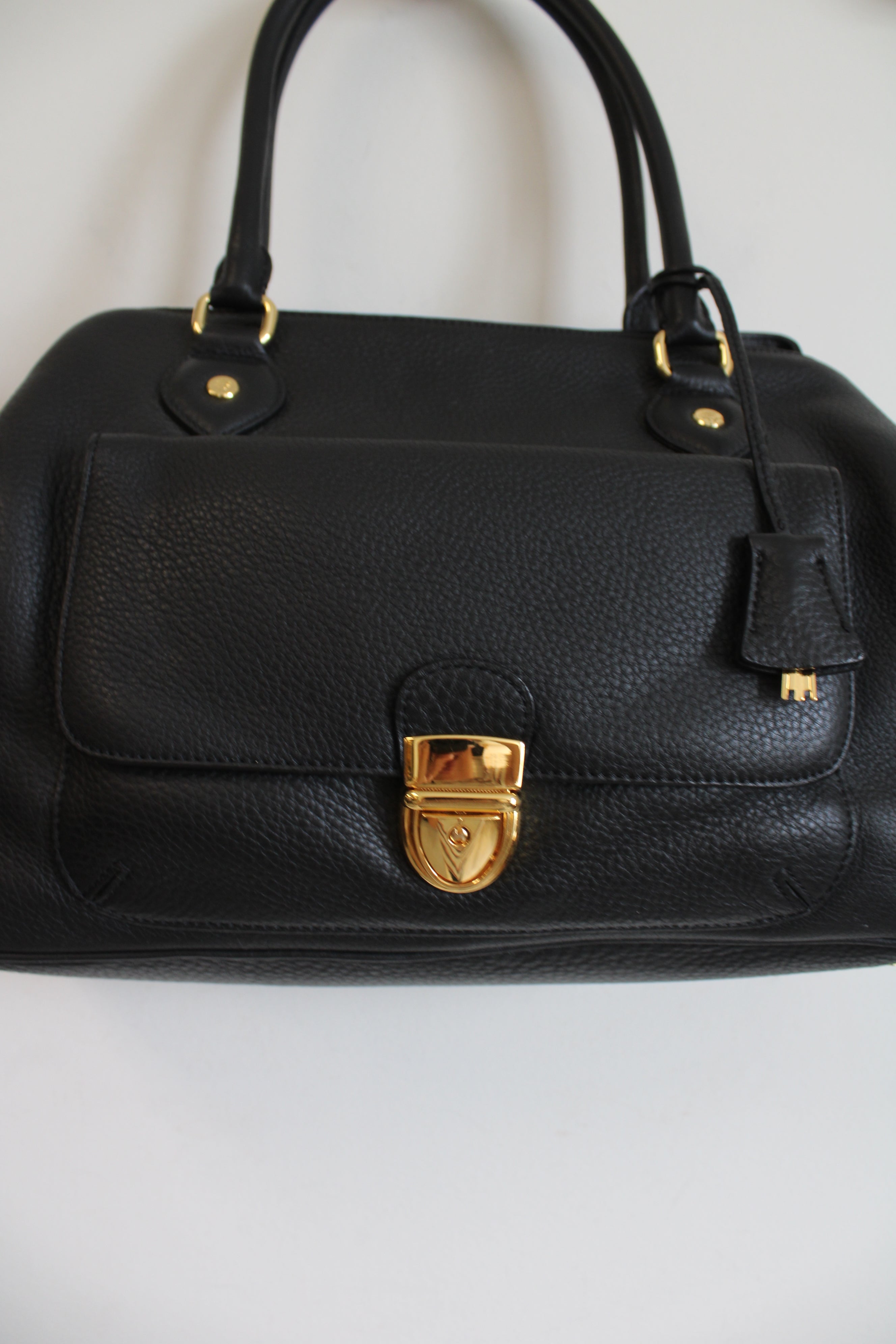 Brooks Brothers Black Leather Satchel