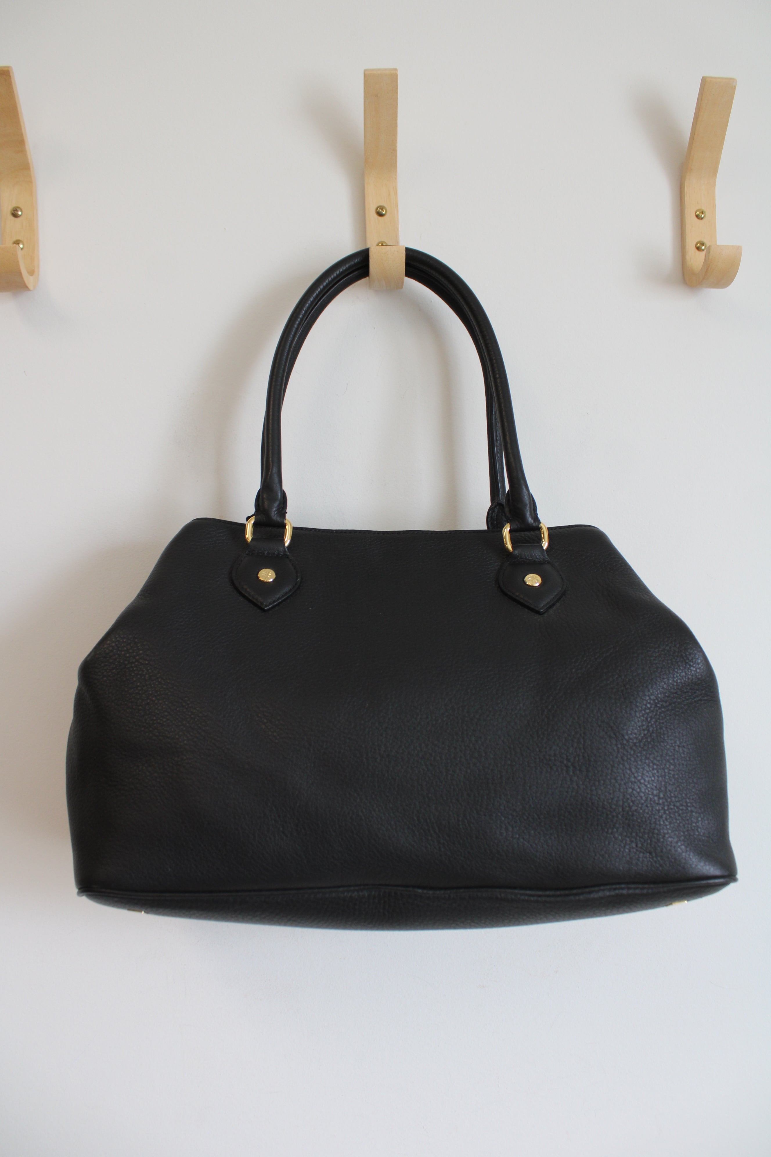 Brooks Brothers Black Leather Satchel