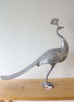 Aluminum Etched Peacock Figurine