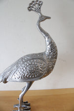 Aluminum Etched Peacock Figurine
