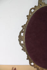 Vintage Italian Woman In Field Oval Framed Print