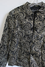 Courtwell Black Gold Paisley Jacket | L Petite