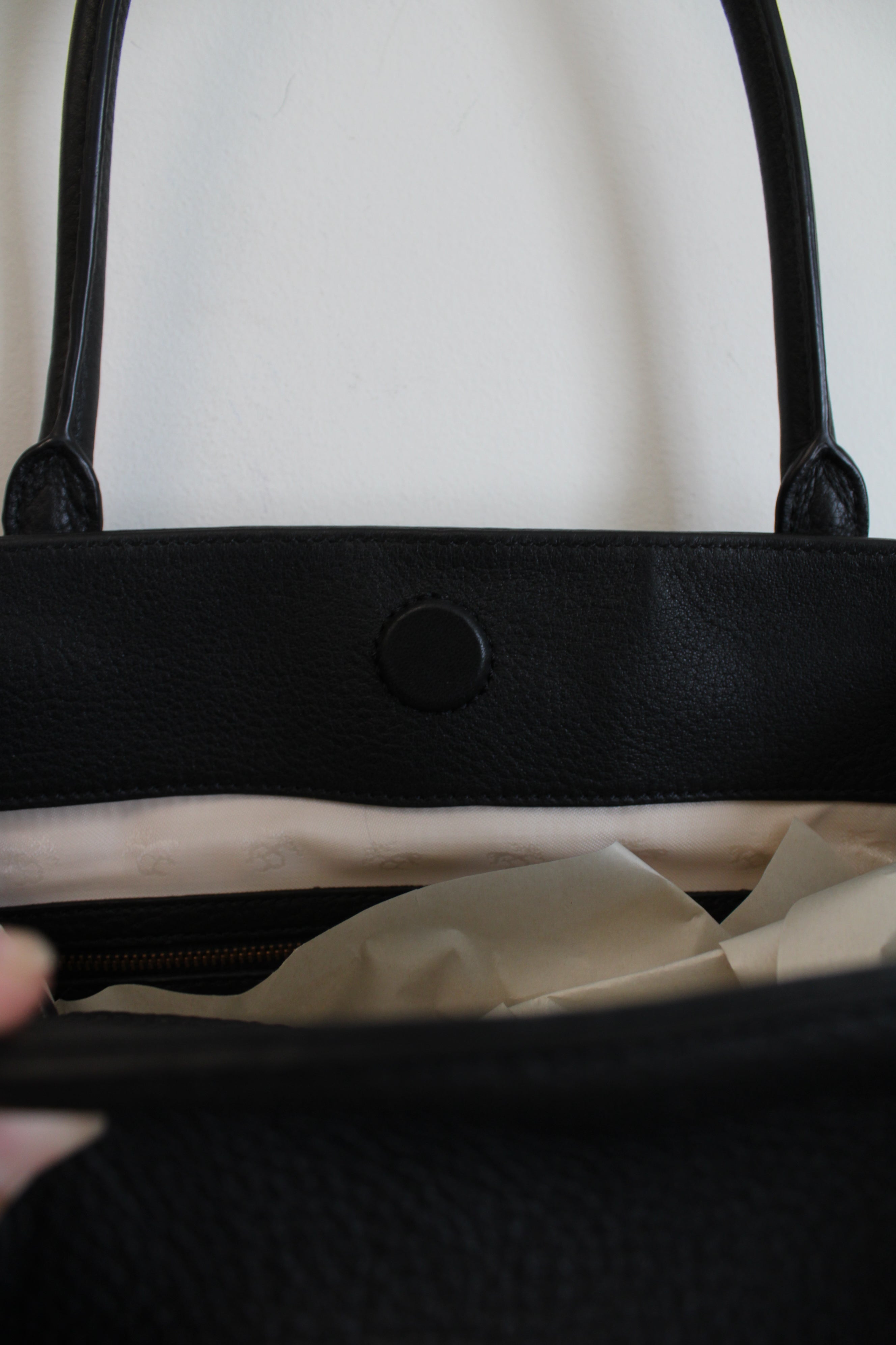 Brooks Brothers Black Leather Satchel