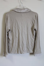 NEW Fresh Produce Cotton Tan Fur Collar Cardigan | M