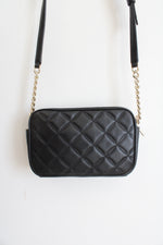 Kate Spade Natalia Black Quilted Double Zip Crossbody Bag