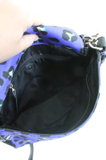 Kate Spade Cobble Hill Blue Leopard Print Small Devin Bag