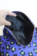 Kate Spade Cobble Hill Blue Leopard Print Small Devin Bag