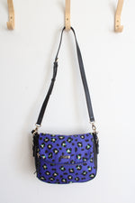 Kate Spade Cobble Hill Blue Leopard Print Small Devin Bag