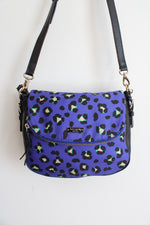 Kate Spade Cobble Hill Blue Leopard Print Small Devin Bag