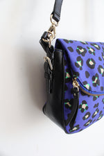 Kate Spade Cobble Hill Blue Leopard Print Small Devin Bag
