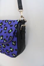Kate Spade Cobble Hill Blue Leopard Print Small Devin Bag