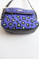 Kate Spade Cobble Hill Blue Leopard Print Small Devin Bag