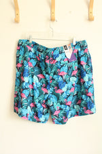 New Members Mark Blue with Flamingo Resort Swim Trunk | XXL