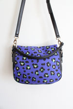Kate Spade Cobble Hill Blue Leopard Print Small Devin Bag