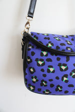 Kate Spade Cobble Hill Blue Leopard Print Small Devin Bag