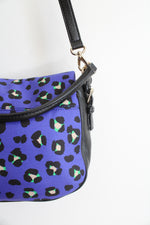 Kate Spade Cobble Hill Blue Leopard Print Small Devin Bag