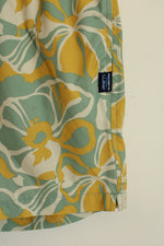 L.L. Bean Green and Yellow Floral Swim Trunks | M