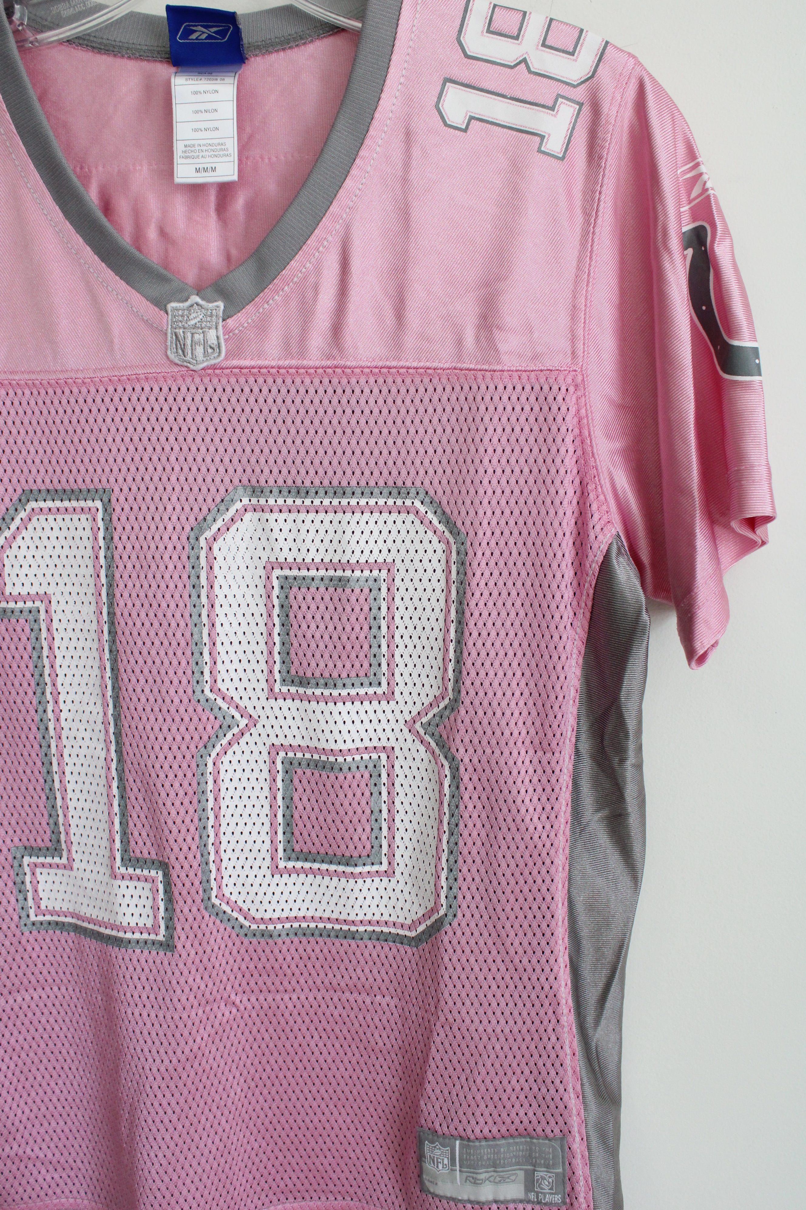 Reebok NFL #18 Manning Pink Jersey | M