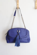 B. Makowsky Blue Tassel Leather Bag