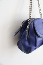 B. Makowsky Blue Tassel Leather Bag
