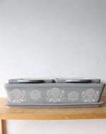 Berkley Jensen Gray Floral Bakeware Dish Set