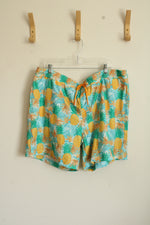 NEW Members Mark Pineapple Resort Swim Trunk | XXL