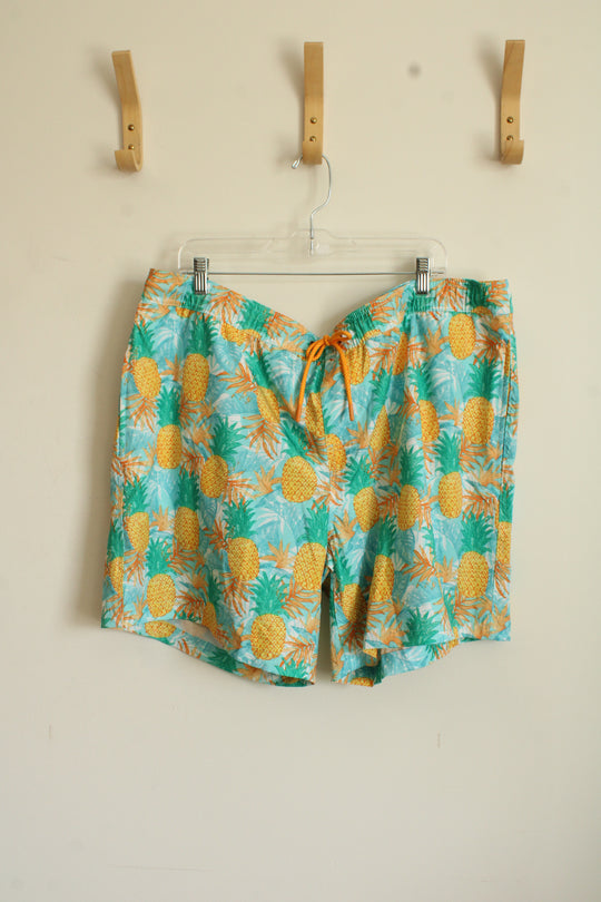NEW Members Mark Pineapple Resort Swim Trunk | XXL