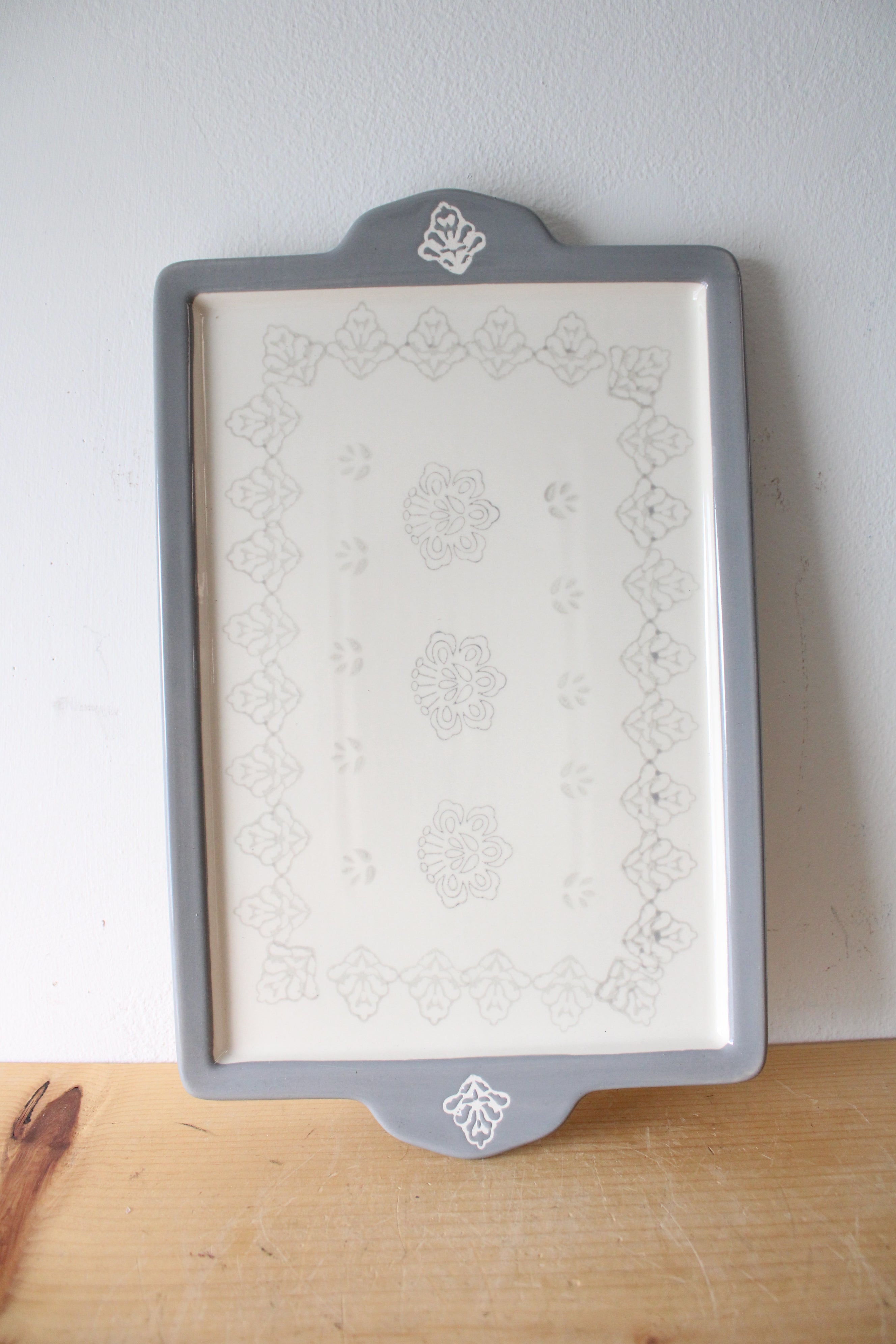 Berkley Jensen Gray Floral Bakeware Dish Set