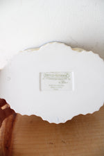 Tempations Blue Floral Ribbed Scalloped Edge Casserole Dish & Carrier