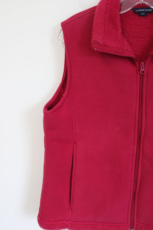 Lands' End Fuzzy Pink Vest | S (6-8)