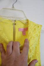 Lilly Pulitzer Indria Yellow Eyelet Tiered Swing Dress | S