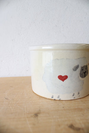 Robinson #21 1 Pint Low Jar Sheep Heart Crock