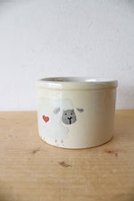 Robinson #21 1 Pint Low Jar Sheep Heart Crock