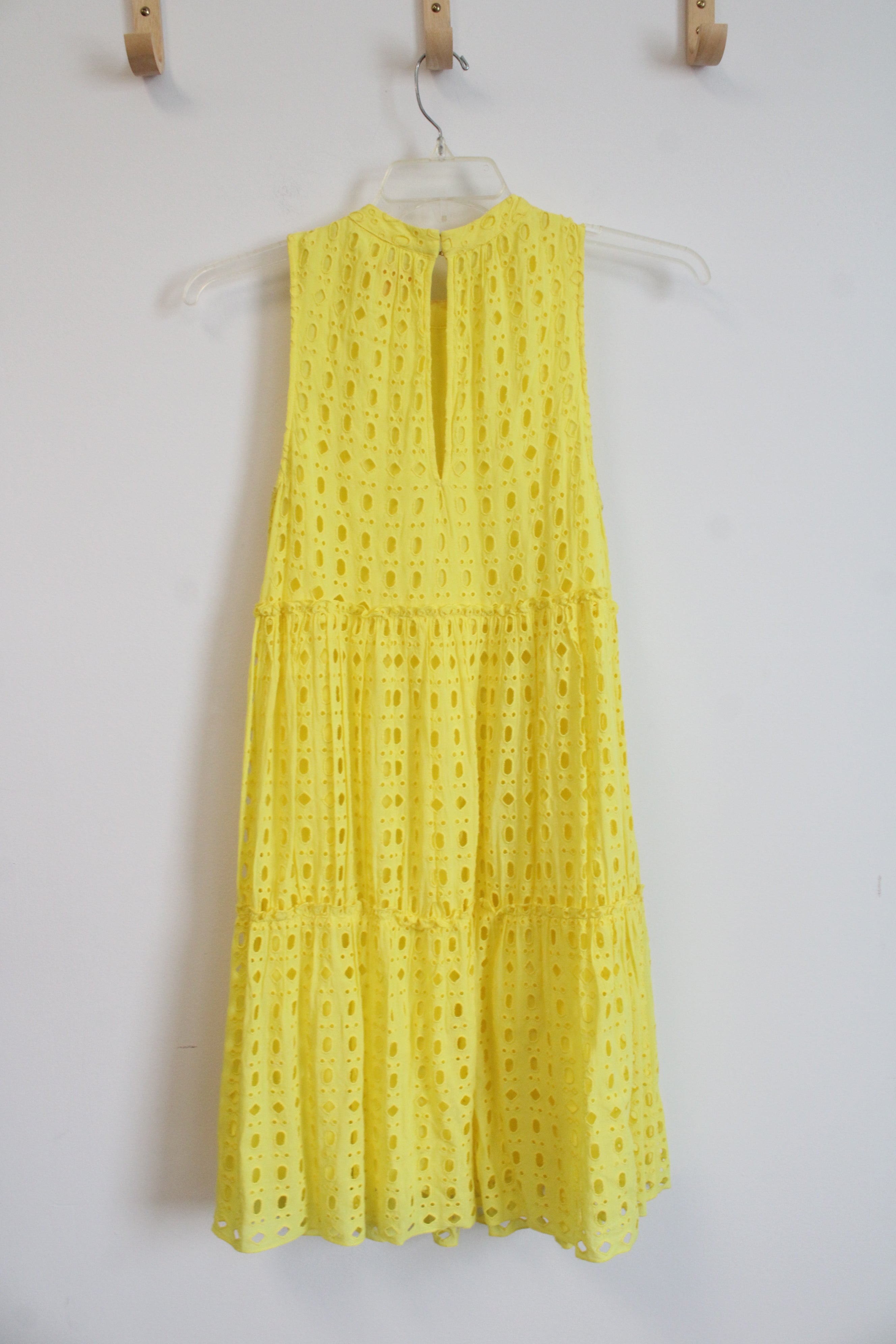 Lilly Pulitzer Indria Yellow Eyelet Tiered Swing Dress