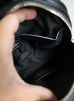 Michael Kors Rhea Mini Python-Embossed Black Leather Backpack