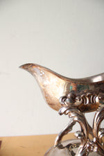 Vintage Silver Plated Gravy Boat & Warming Stand