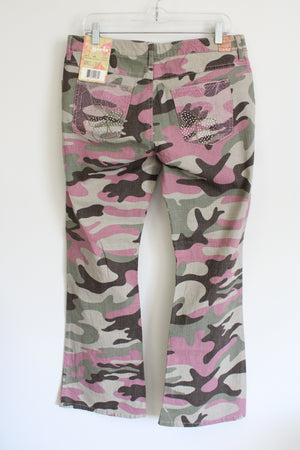 NEW Mudd Pink Green Camo Pants | 18 1/2 Plus