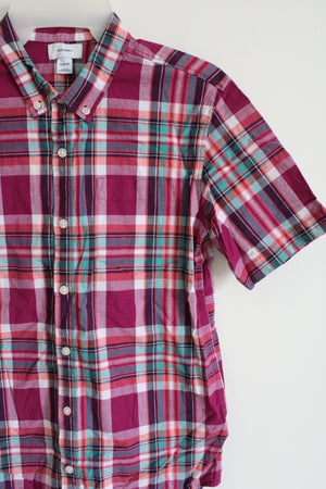 Old Navy Multi-Colored Plaid Button Down Shirt | Youth XL (14/16)