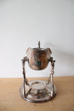 Vintage Silver Plated Gravy Boat & Warming Stand