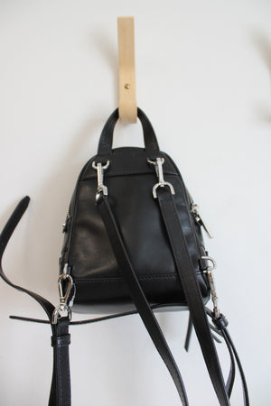 Michael Michael Kors, Rhea Mini Python-Embossed Leather Backpack, Black, One Size