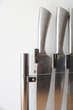 Utopia Kitchen 5-Piece Stainless Steel Knife Set & Clear Stand