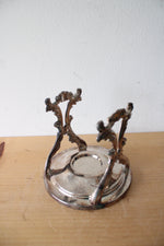 Vintage Silver Plated Gravy Boat & Warming Stand
