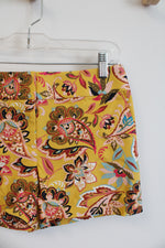 NEW LOFT Yellow Paisley Patterned Riviera Shorts | 0P