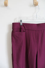 Alfred Dunner Plum Stretch Pants | 12