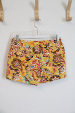 NEW LOFT Yellow Paisley Patterned Riviera Shorts | 0P