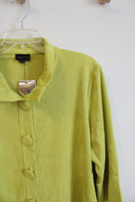 NEW Weavz Lime Green Soft Button Down Top | M