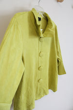 NEW Weavz Lime Green Soft Button Down Top | M