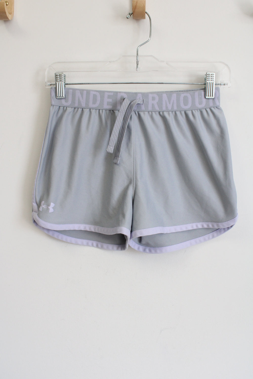 Under Armour Gray & Lavender Shorts | Youth L (14/16)