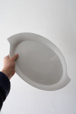 NEW Natura By Godinger Porcelain Oval Serving Platter & Metal Holder