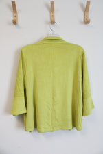 NEW Weavz Lime Green Soft Button Down Top | M